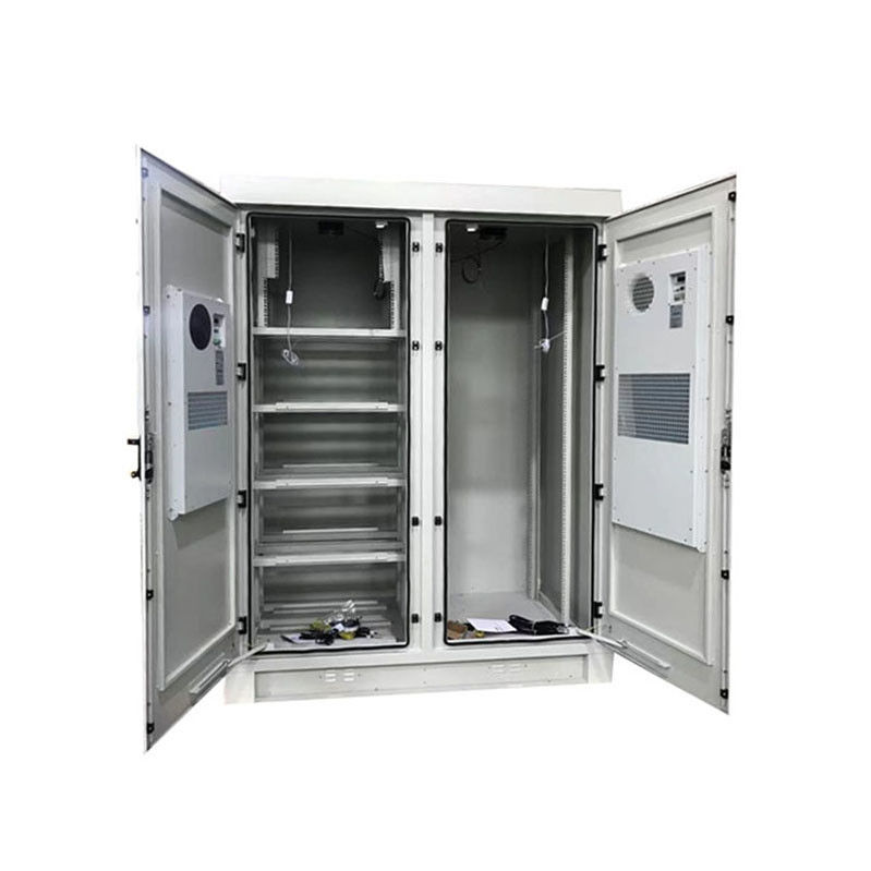 Double Door Telecommunication Cabinet , Outdoor 19 Rack Cabinet